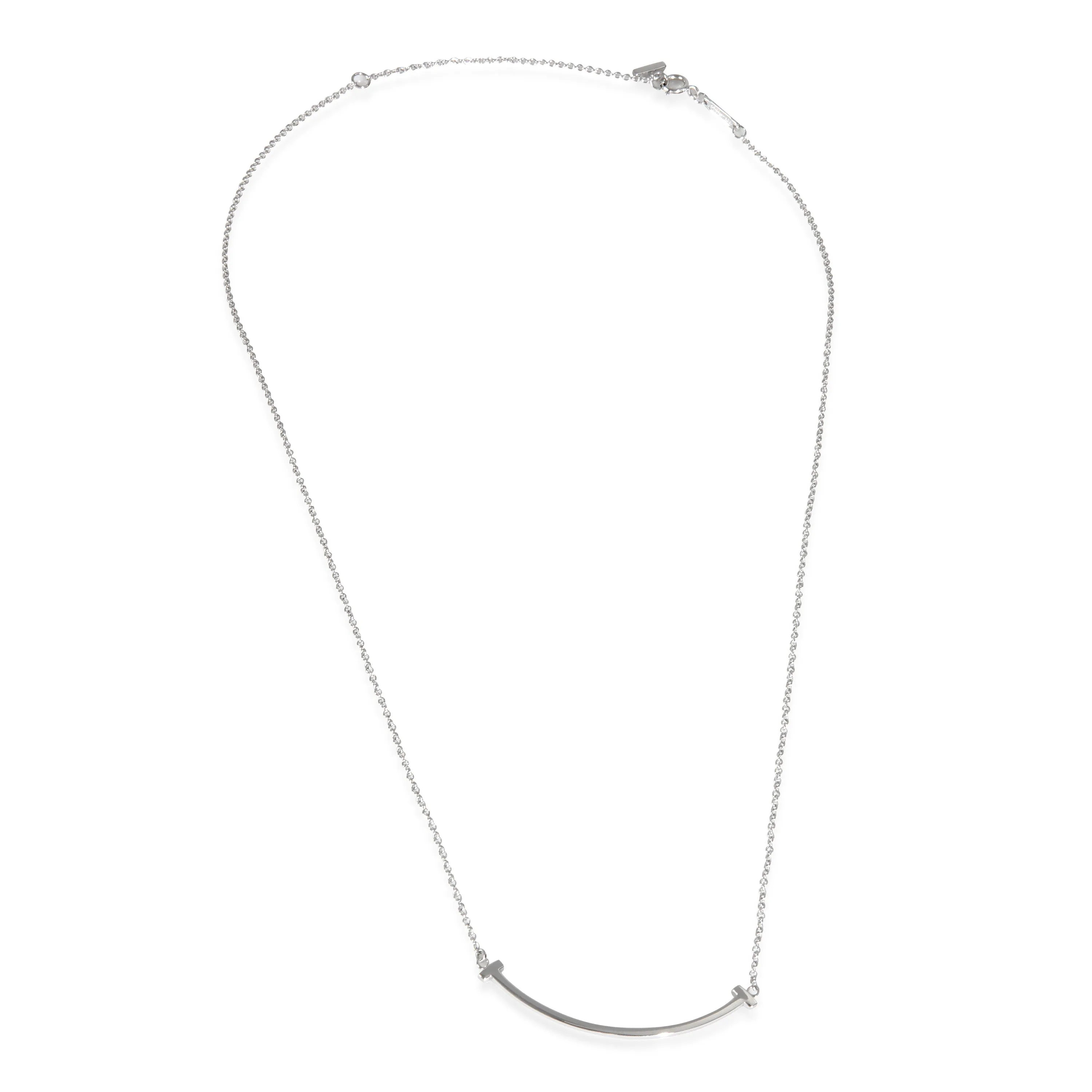 White Gold  Small Model Tiffany T Necklace