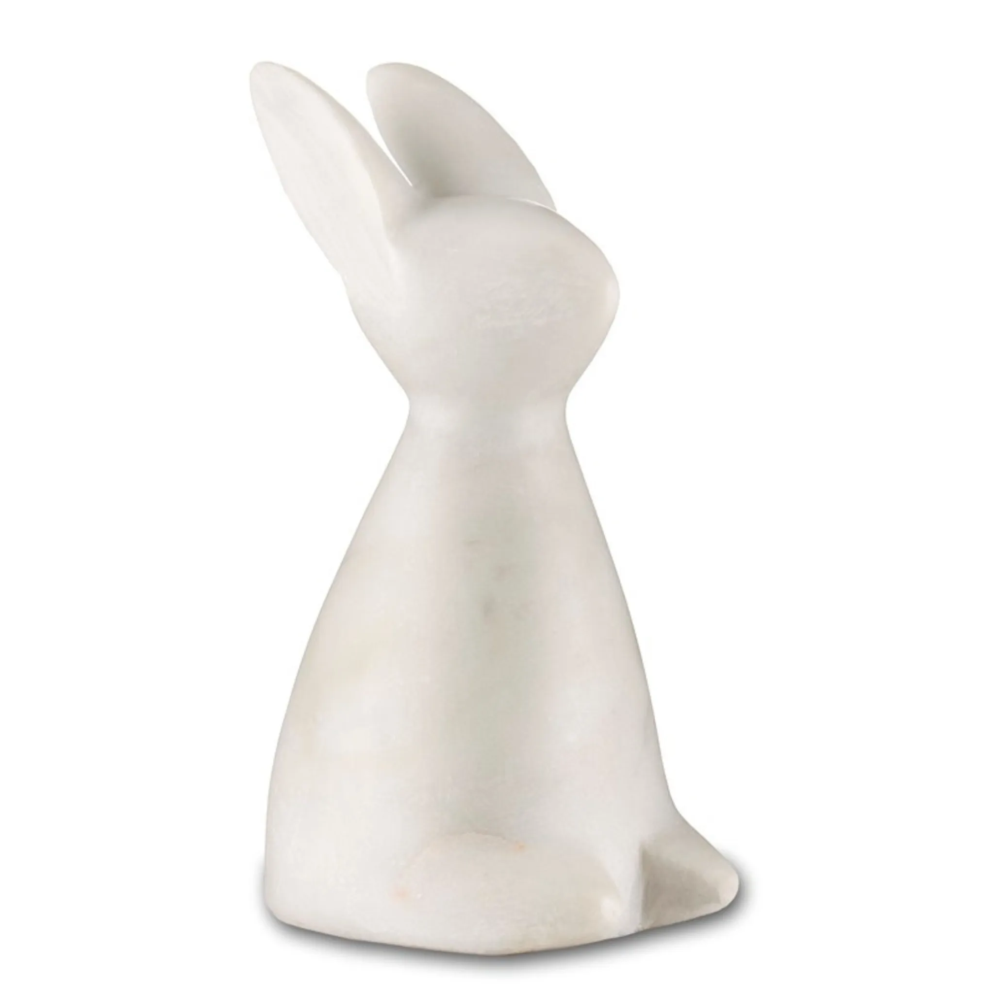 White Marble Rabbit Decorative Sculpture dried flowers  