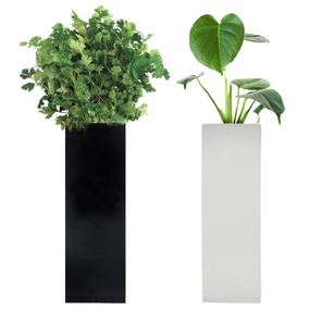 White and Black Magnetic Hydroponic or Artificial Plants Holders classic flowerpot  