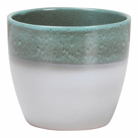 White And Green Indoor Ceramic Cover Pot  Light Moss (920) tall green plant  