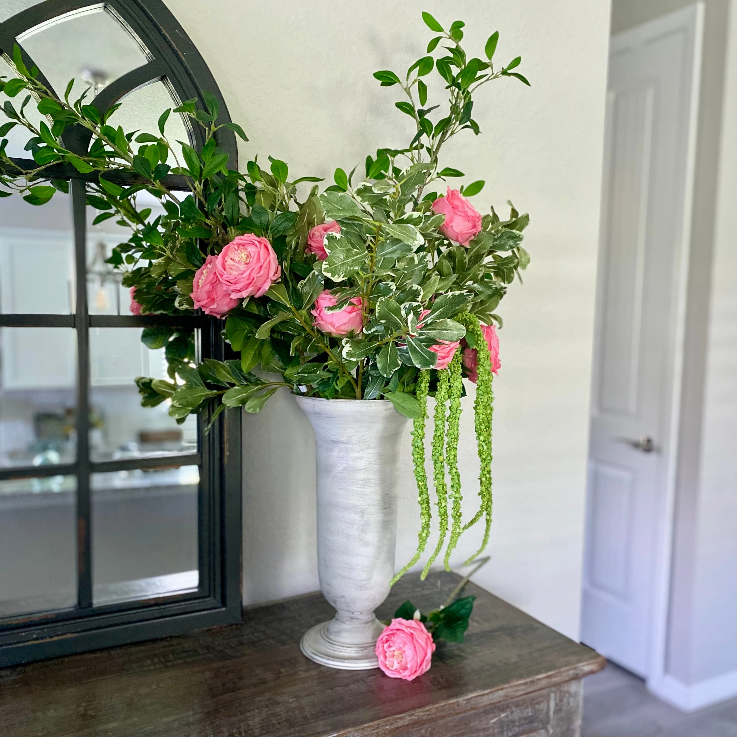 White Fluted Vase