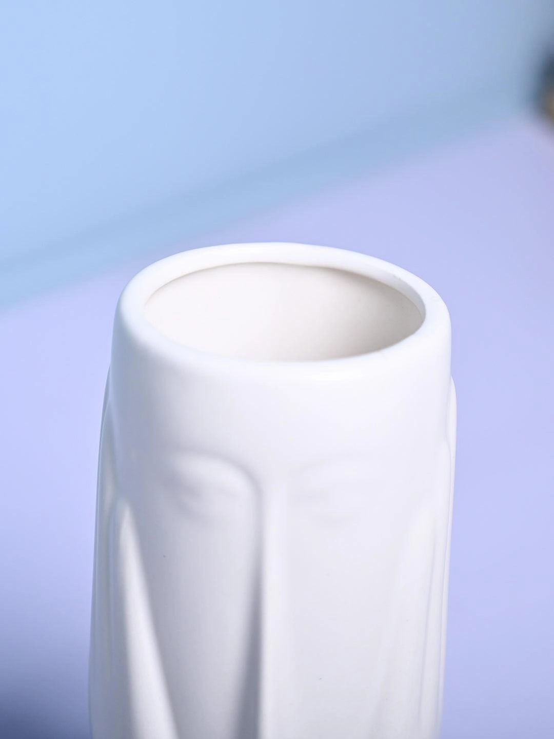 White Glossy Ceramic Vase - Stylish Simplicity