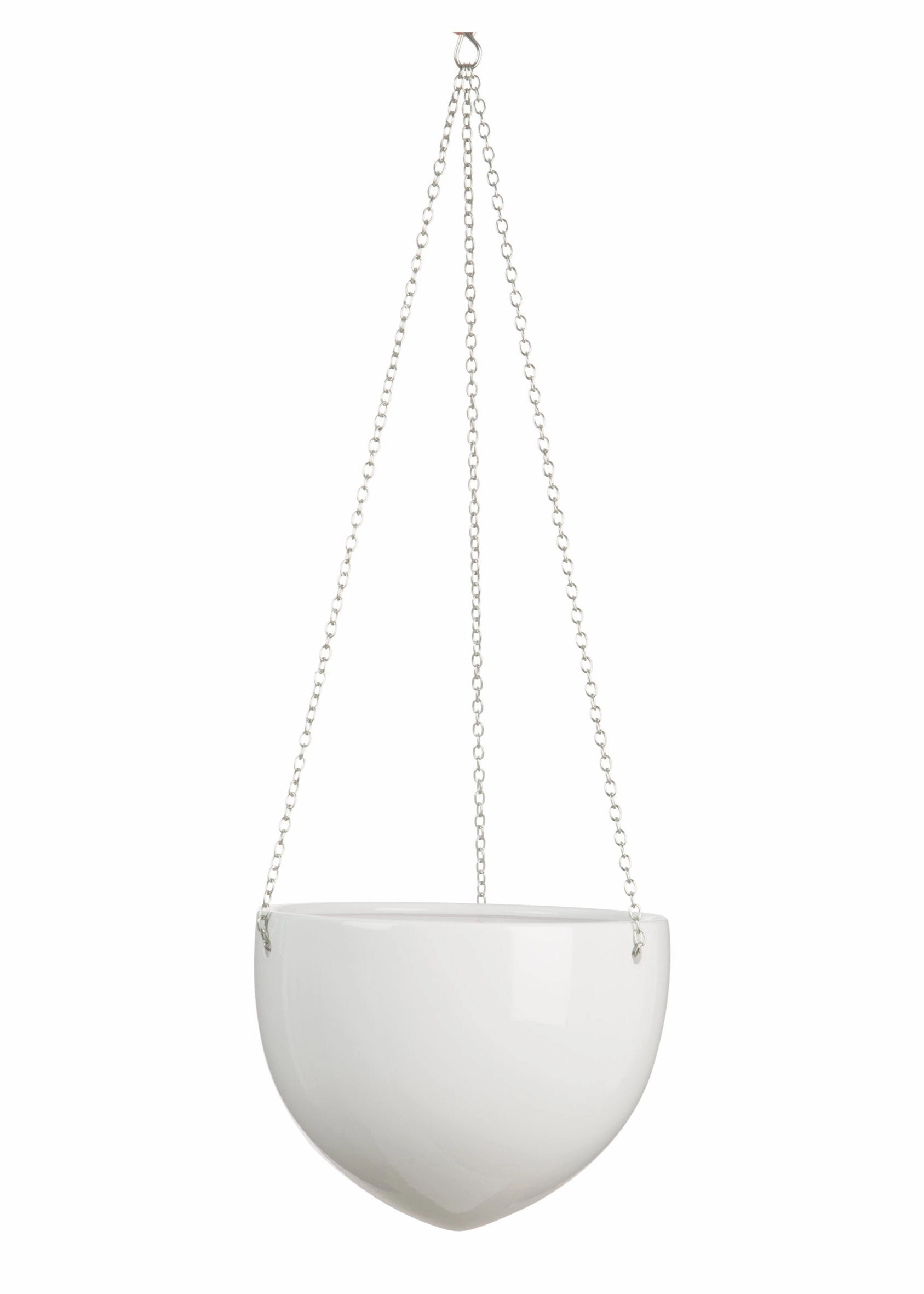 White Hanging Ceramic Planter Alaska Weiss 845