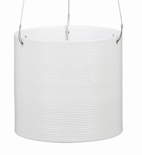 White Hanging Ceramic Pot  428 Panna tall green plant  