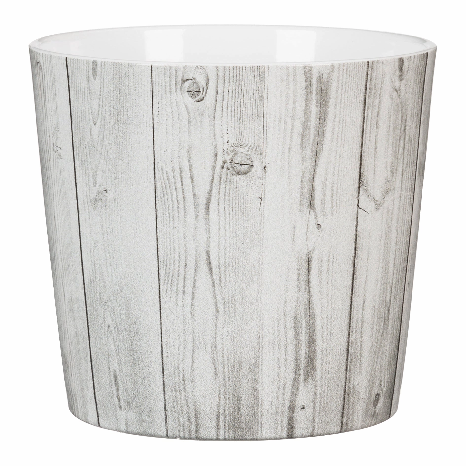 White Indoor Ceramic Cover  Pot White Timber (870) tall green plant  