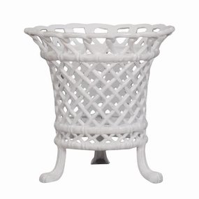 White Lattice Lattice Footed Planter plant seeds  
