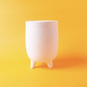 White Matt Finish Terracotta Planter hanging green plant  