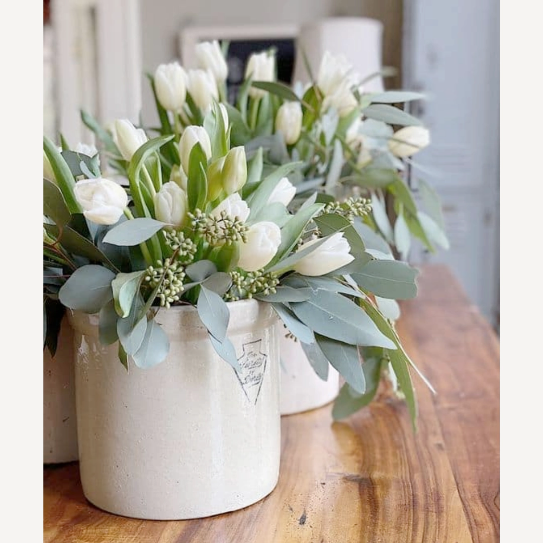 White Real Touch Tulip Bundle