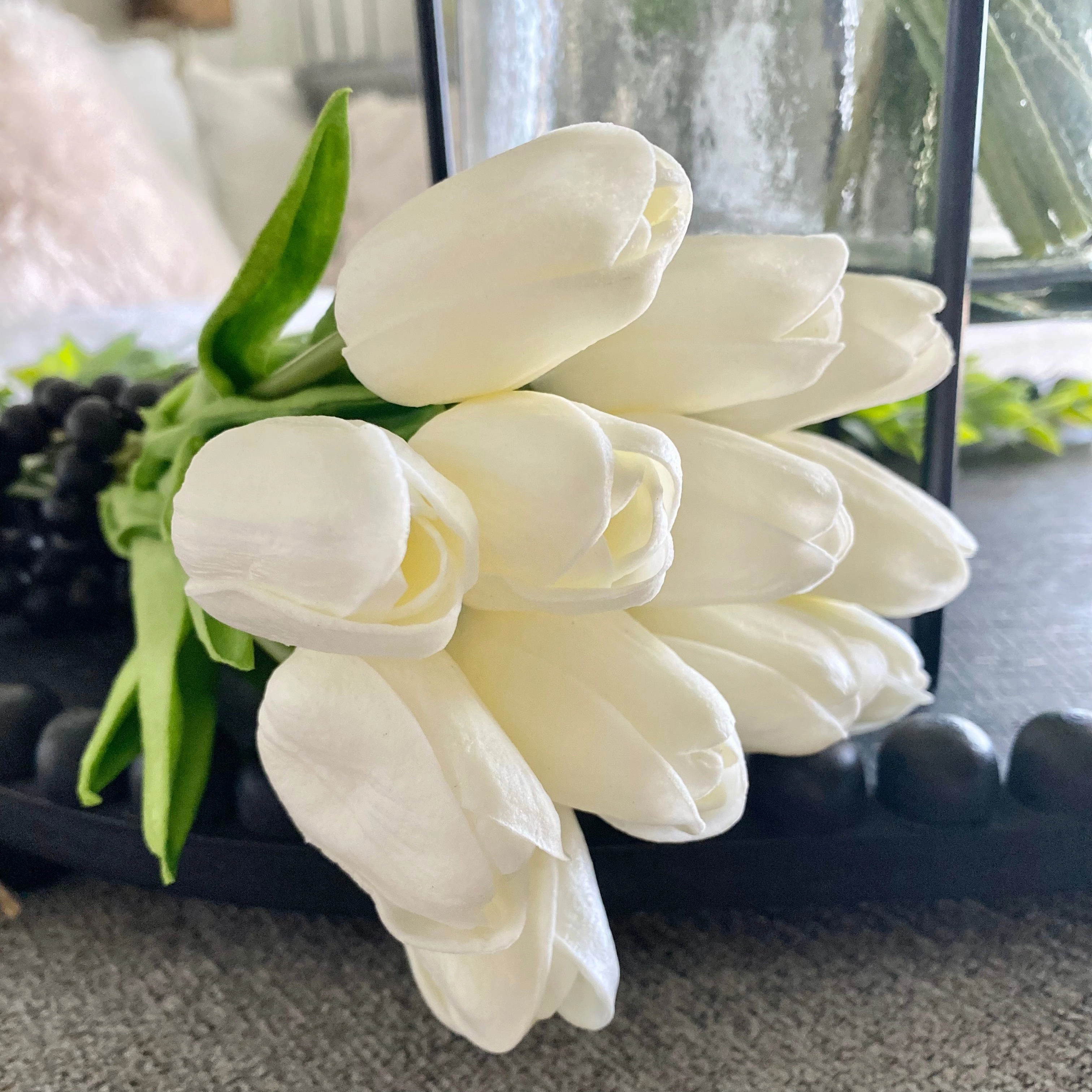 White Real Touch Tulip Bundle