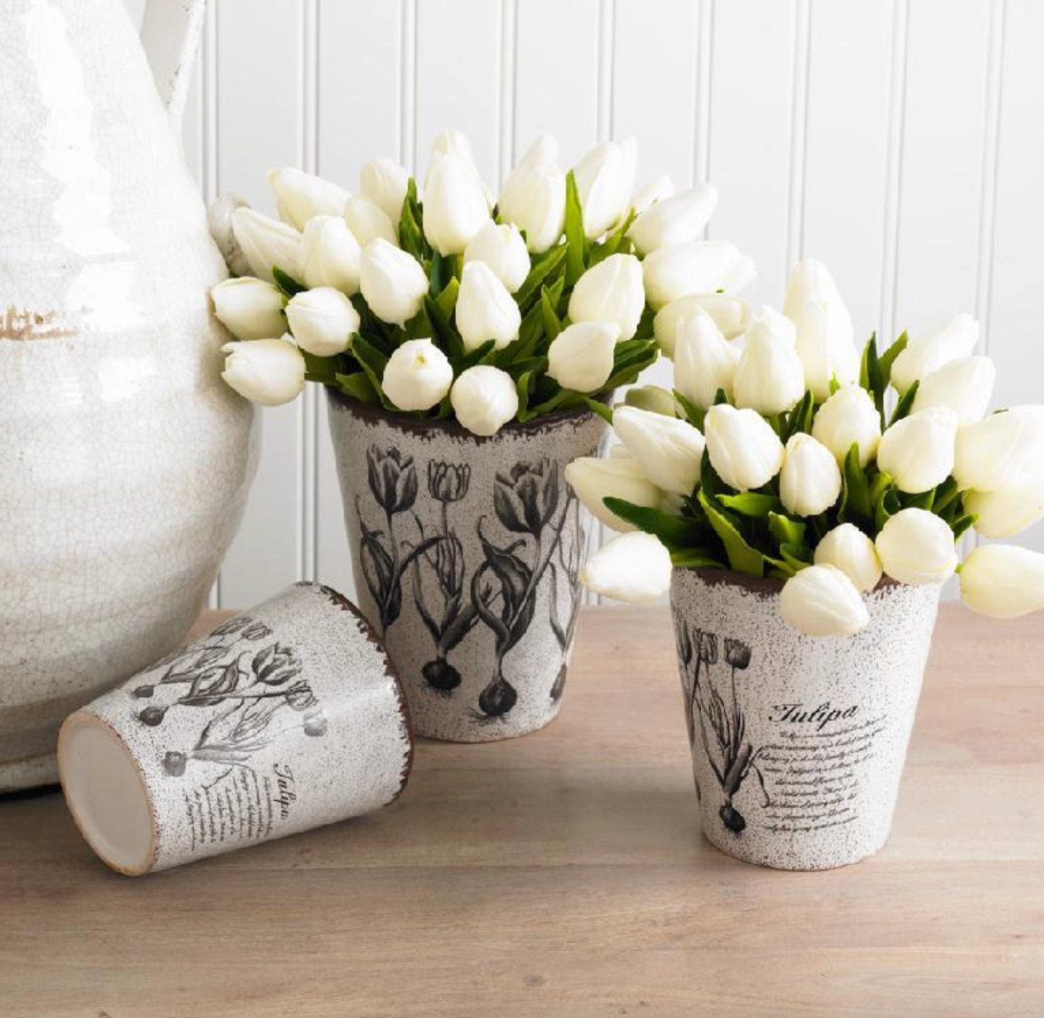 White Real Touch Tulip Bundle