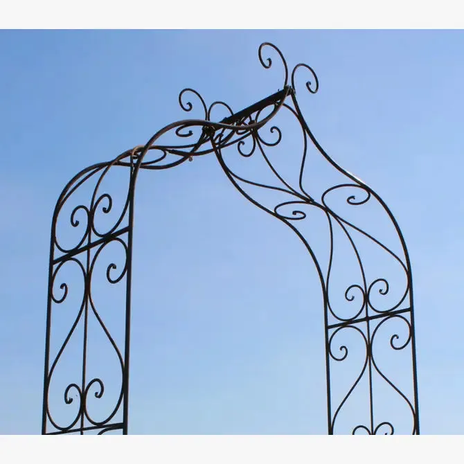 Wild Solid Steel Heart Curl Arbor Vintage Style