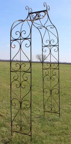Wild Solid Steel Heart Curl Arbor Vintage Style dried flower branch  