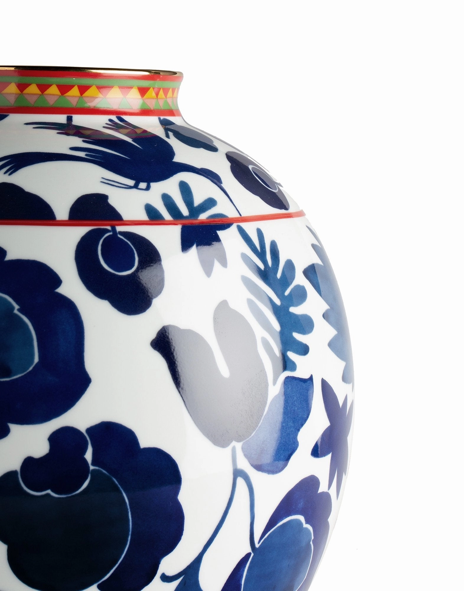 Wildbird Blu - Porcelain Big Bubble Vase