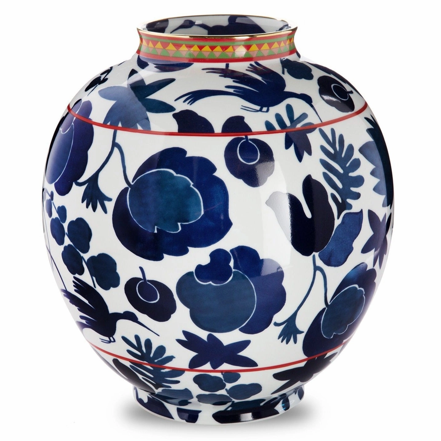 Wildbird Blu - Porcelain Big Bubble Vase mini ornamental plant  
