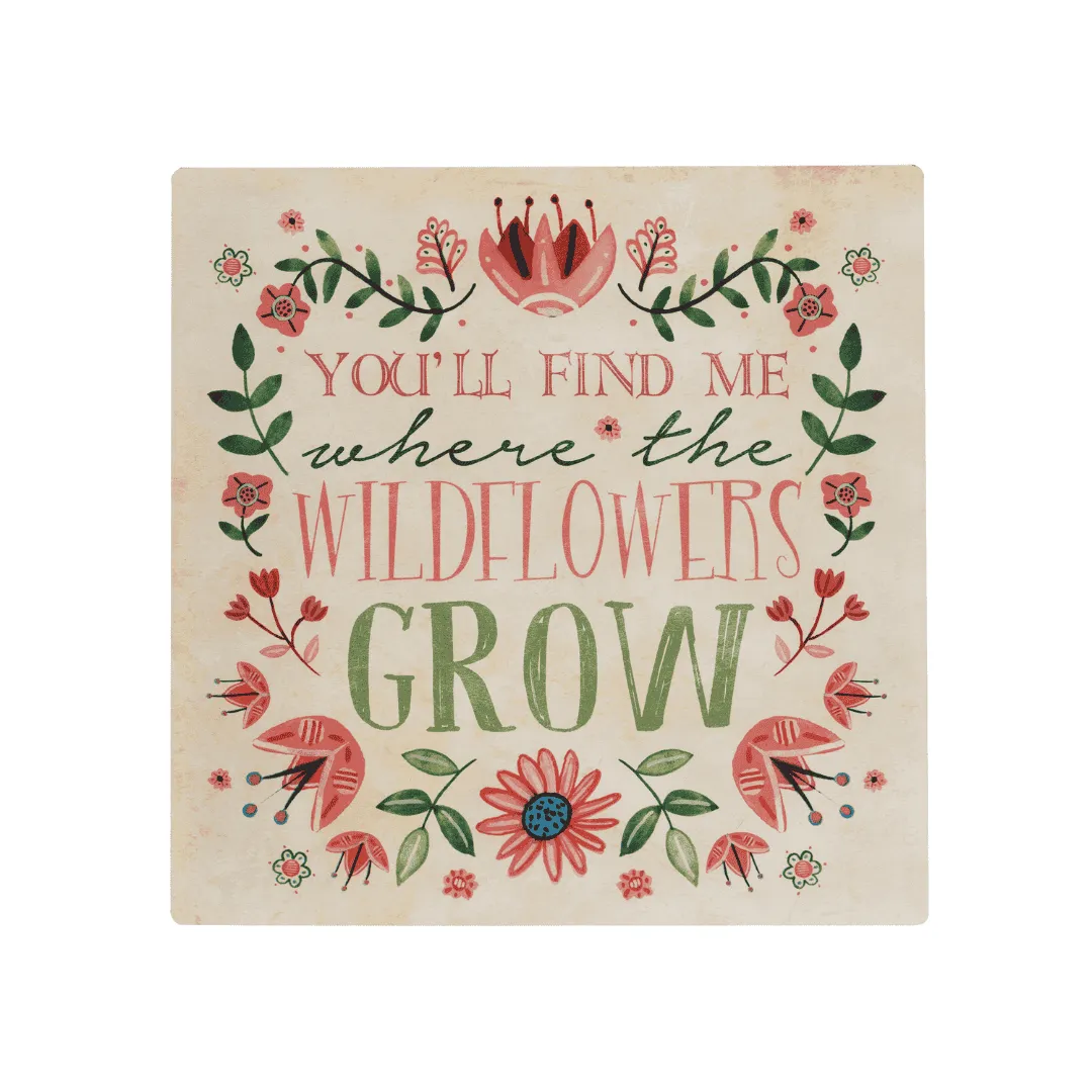 Wildflowers Wall Plaque