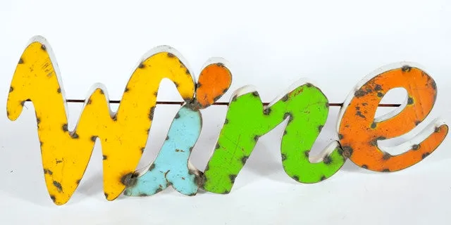 Wine 3-D Sign dried flower branch  