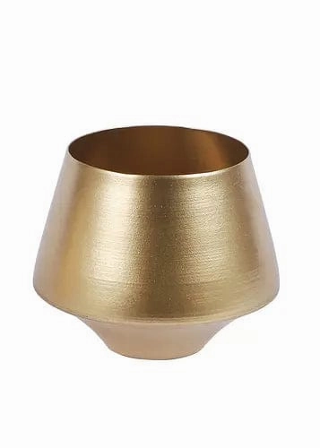 Wine Glass Shape Planter (Golden) - Set of 2