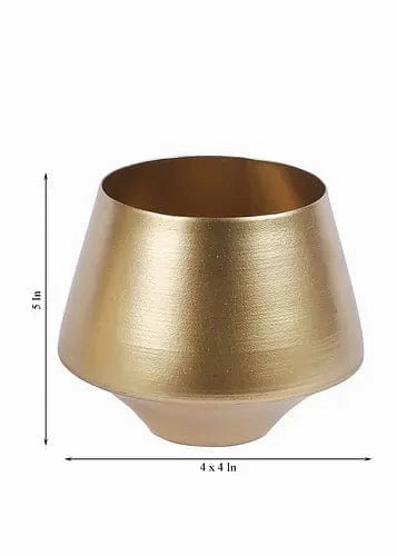 Wine Glass Shape Planter (Golden) - Set of 2