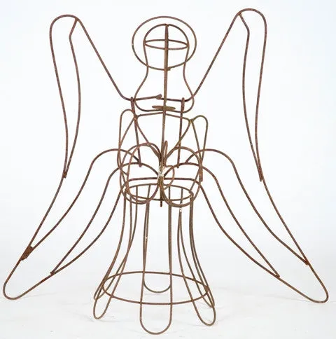 Wire Angel with Wings dried flower branch  
