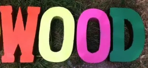 Wood 3-D Sign dried flower branch  