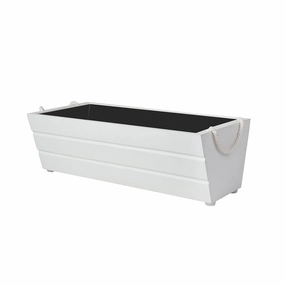 Wooden Boat Planter (Rectangle Shaped) classic flowerpot  