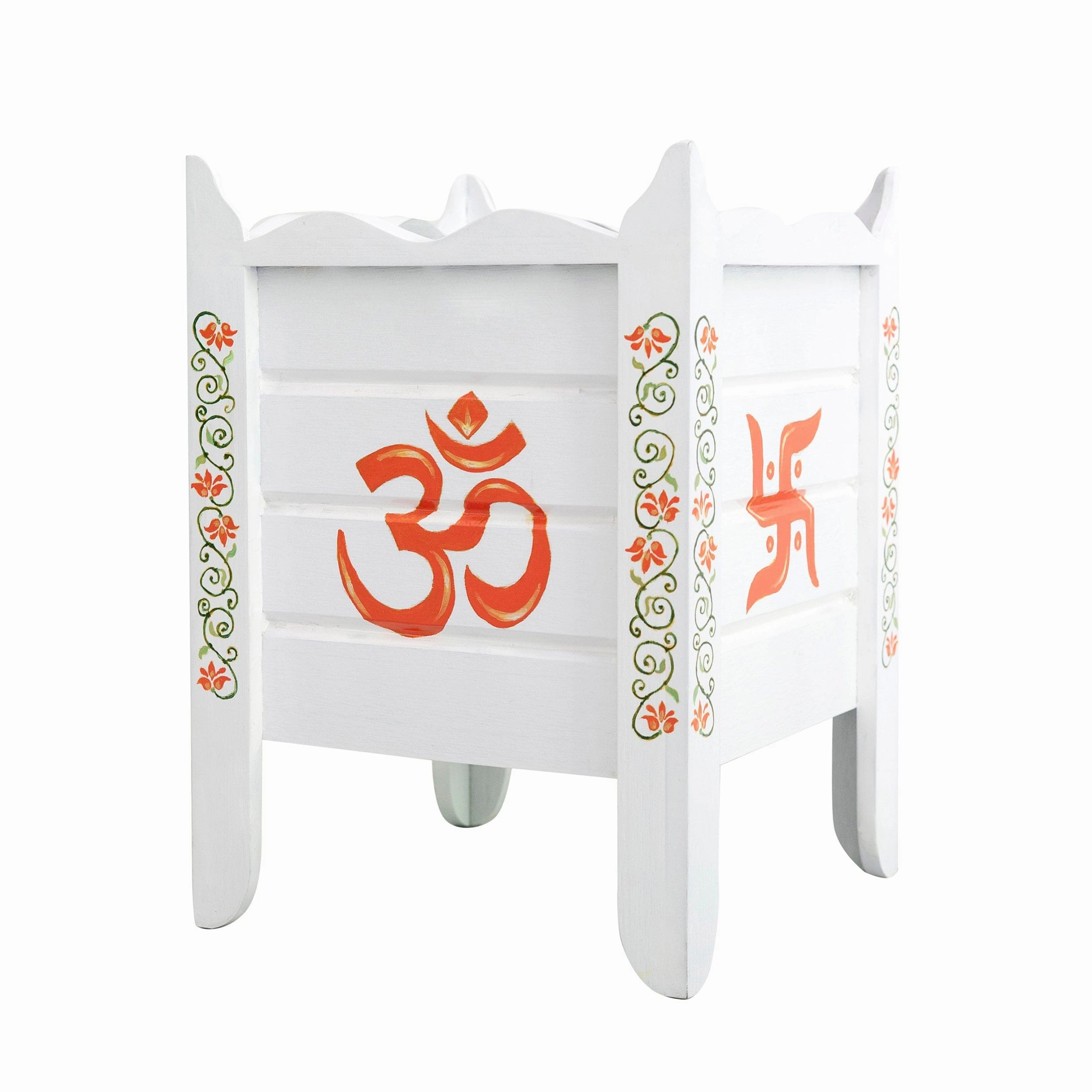 Wooden Tulsi Planter (Square Shaped)