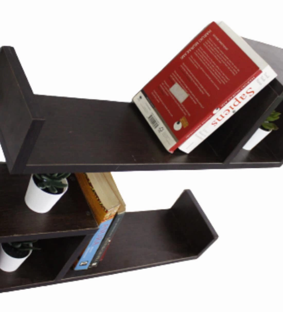 Wooden Wall/Book Shelevs- Set of 2