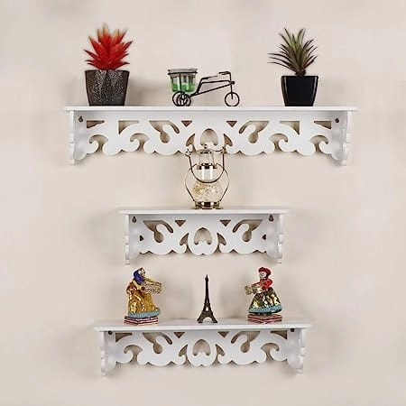 Wooden Wall Shelves For Home dcor- Set of 3