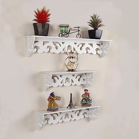 Wooden Wall Shelves For Home dcor- Set of 3