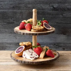 Woodland Tiered Server dried flowers  