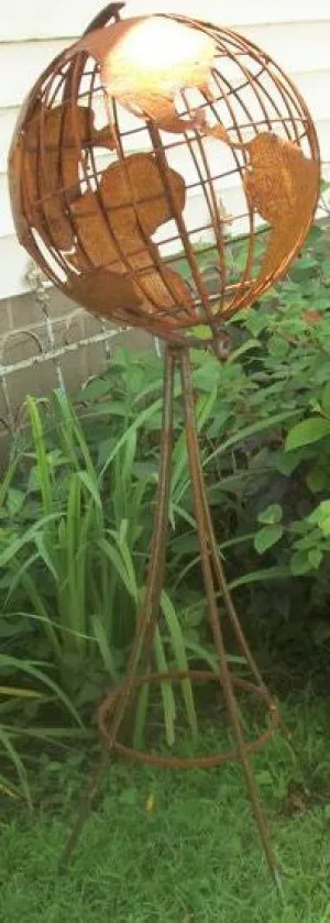 World Globe Stand dried flower branch  
