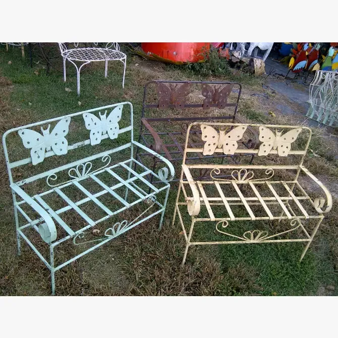 Wrought Iron 2ft Butterfly Bench