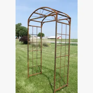Wrought Iron 3 piece Arch Gateway Arbor for Walkway dried flower branch  