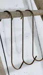 Wrought Iron 8" Solid Steel S Hook 25 PCS dried flower branch  