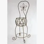 Wrought Iron Basket Daisy Planter Chair Pot Holder