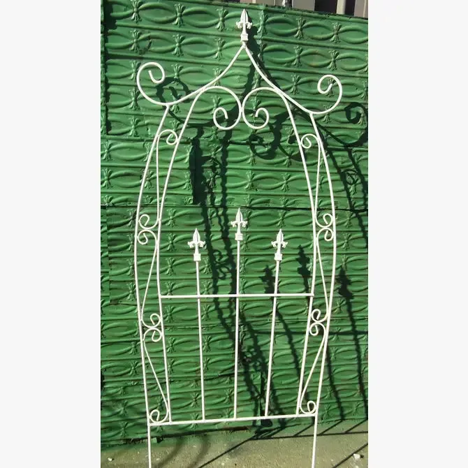 Wrought Iron Carriage Dancy Trellis Plant Support Gate Decor