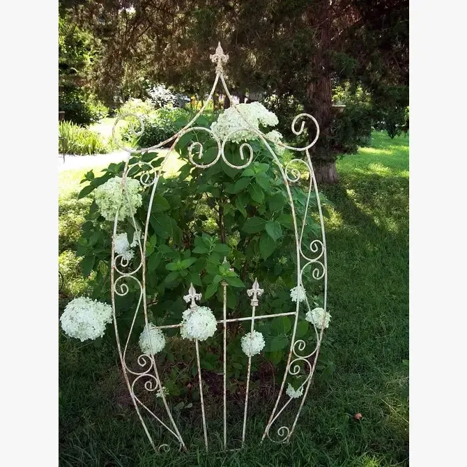 Wrought Iron Carriage Dancy Trellis Plant Support Gate Decor