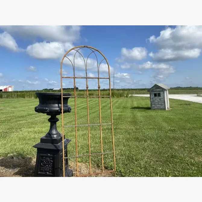 Wrought Iron Charlotte Trellis with Cast Pieces Welded