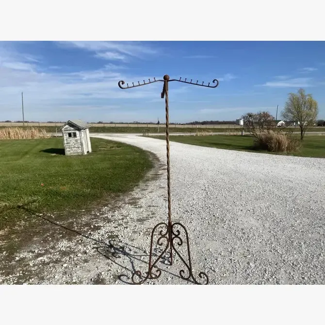Wrought Iron Coat Rack or Clothing Display Rack