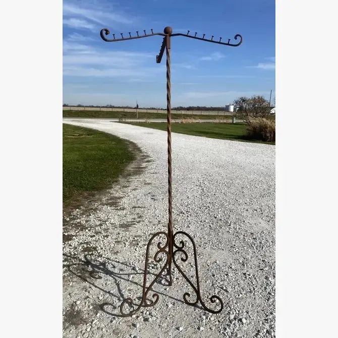 Wrought Iron Coat Rack or Clothing Display Rack