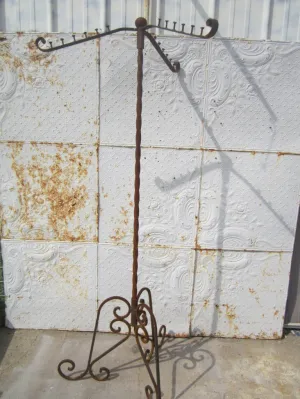 Wrought Iron Coat Rack or Clothing Display Rack dried flower branch  