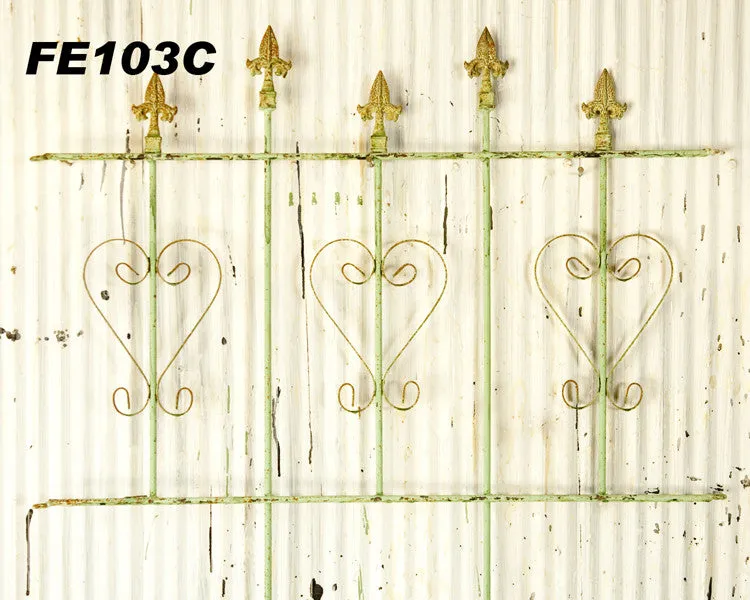 Wrought Iron Connect Heart Fence Border Edging