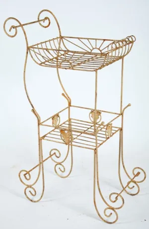 Wrought Iron Elegant 2 Tier Rack dried flower branch  