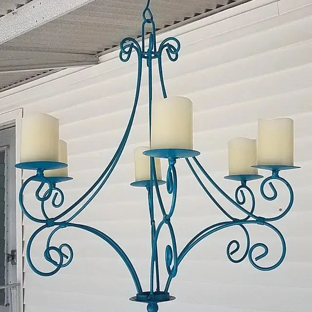 Wrought Iron Elegant Candelabra with Ball Bottom