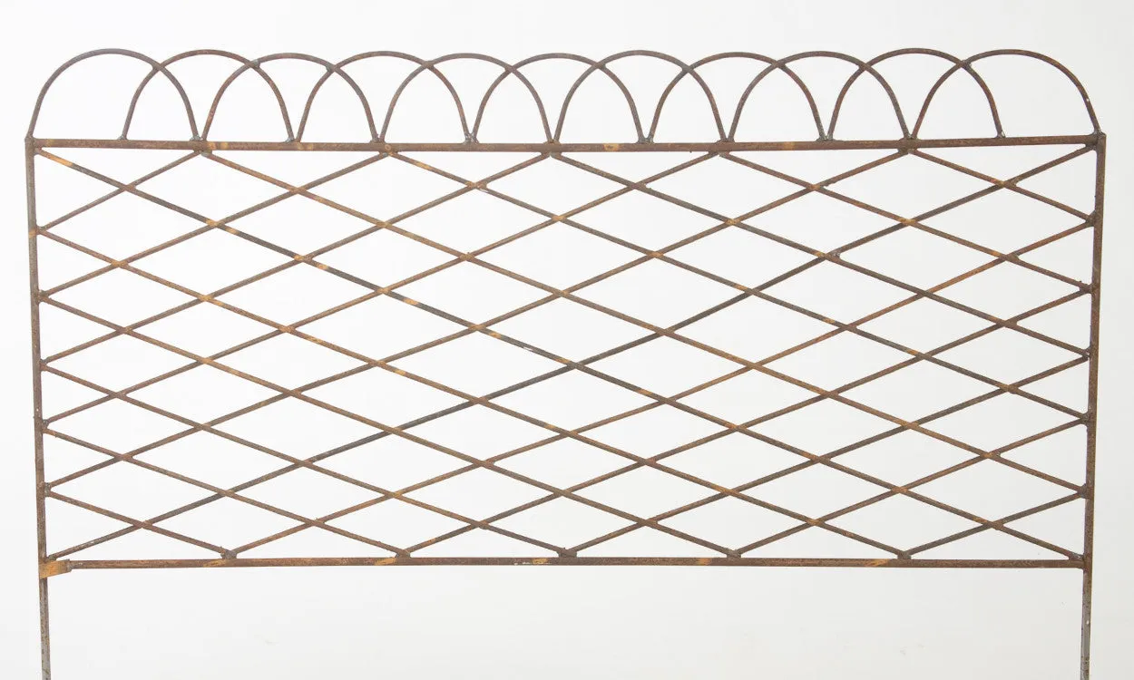 Wrought Iron Fence with XX's Pattern dried flower branch  