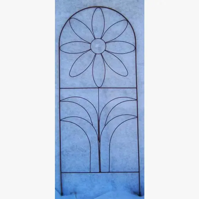 Wrought Iron Flower Trellis Plant Support dried flower branch  