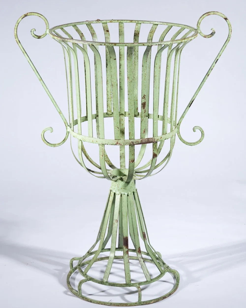 Wrought Iron Giant Strap Urn dried flower branch  