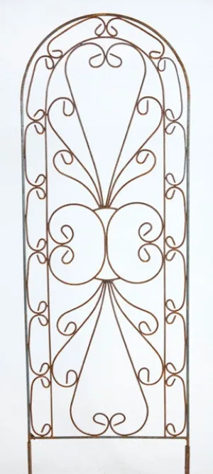 Wrought Iron Heart Trellis for Flower Garden dried flower branch  