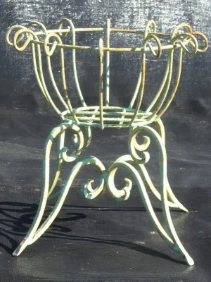 Wrought Iron Heavy Short Planter Stand dried flower branch  