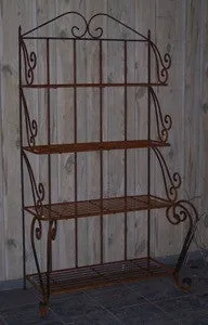 Wrought Iron Large Baker's Rack Display Rack Shelves